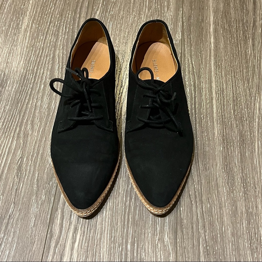 Silence and Noise black suede oxford
